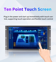 ZHIXIANDA Monitor Layar Sentuh Kapasitif Resistif 18.5 Inci FHD 1920*1080 Open Frame, Dapat Dipasang di Dinding VESA, Layar LCD Industrial