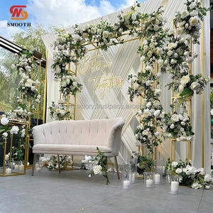 Arche de mariage LEDA en acier inoxydable sur mesure, style simple, support de toile de fond suspendu pour fleurs, pour décoration d'événements, nouvelle arrivée - Product Image 2