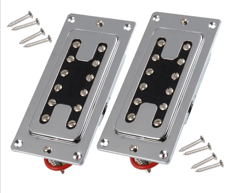 Double coil Humbucker pickup set for Les Paul electric guitar parts silver with frame