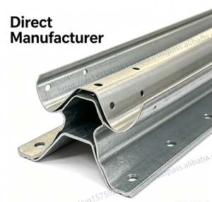 Barrière de sécurité routière en acier galvanisé ondulé de type W, norme GSO, barrière anti-collision Q235/Q355, protection H1W2, marque PiPe - Product Image 3