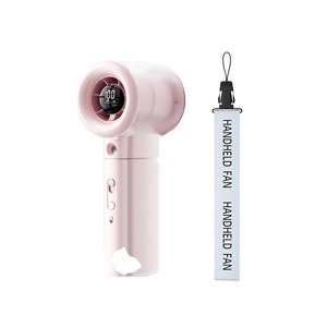 Smart Led Display Handheld 100-Speed Stepless Adjustable Lightweight <b>Mini</b> Cooling <b>Fan</b> Rechargeable for Travel and Commute - Product Image 1