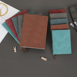 Business Office Notebook <b>A5</b> A6 Imitation Leather <b>Notepad</b> Solid Color Customizable Journal Notebook Wholesale - Product Image 1