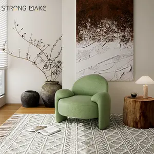 מזדמן ירוק פנאי בית סלון ספת יחיד יוקרה מודרנית להירגע קטיפה טרקלין כיסאות מבטא עם עות'מאנית