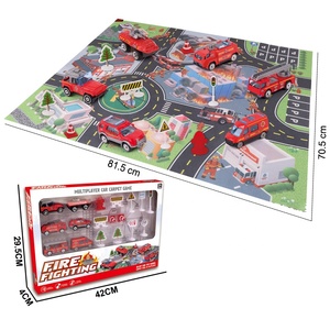 Samtoy-Vehículos <span class=keywords><strong>de</strong></span> construcción <span class=keywords><strong>de</strong></span> aleación 1:64 para niños, <span class=keywords><strong>de</strong></span> la policía juguete <span class=keywords><strong>de</strong></span> camión <span class=keywords><strong>de</strong></span> <span class=keywords><strong>bomberos</strong></span>, coche <span class=keywords><strong>de</strong></span> modelo fundido a presión con alfombra <span class=keywords><strong>de</strong></span> juego - Product Image 5
