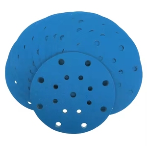 Mavi Film zımpara diski 5 inç 150 Grit otomotiv ahşap Metal için cırt cırt yuvarlak kum kağıt - Product Image 6