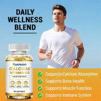 VitaSpring OEM Calcium Magnésium Zinc Vitamine D3 B12 K2 Vitamine Liquide en Capsules pour la Santé Osseuse et Immunitaire, Gélules Molles de Calcium et Vitamine D3