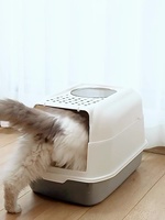 Kunststoff Kitty Litters Boxen Bin Schrank Große Katze Toilette Belüftung Geschlossene Möbel mit geräumigem Raum und abnehmbarem Tablett