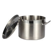 Marmite Commerciale en Acier Inoxydable Multi-Tailles Norme UE Gaz/Électrique/Induction pour la Restauration, Capacité 33L, Couleur Argent, Vente en Gros
