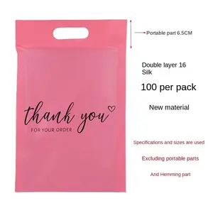 waterproof Shipping Envelope courier thank you bag strong adhesive custom logo cute polymailer