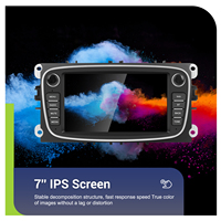 Podofo-Autoradio Android 7 ''IPS 4 + 64G sans fil CarPlay/Android Auto GPS WIFI FM RDS AI DSP pour Ford Focus II/S-Max/Mondeo 9