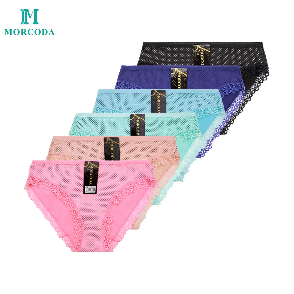 Morcoda Lace Women Lingerie Solid Mix Color Mature Ladies Panties Good Quality comfort Soft Wholesale Pack of 12pcs Mixed Size