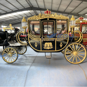 Magnifique nouvelle calèche électrique de luxe de haute qualité pour l'extérieur, calèche royale tirée par des chevaux - Product Image 5
