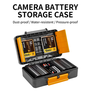 Étui de protection en plastique étanche, antichoc et anti-poussière KFT <span class=keywords><strong>pour</strong></span> batteries d'<span class=keywords><strong>appareil</strong></span> <span class=keywords><strong>photo</strong></span>, <span class=keywords><strong>mémoire</strong></span> <span class=keywords><strong>pour</strong></span> cartes CF TF - Product Image 1