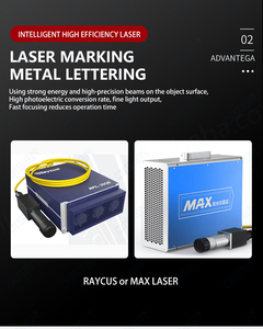 New Custom Mini 20W 30W Case <b>Folding</b> Button 3D Fiber Engraving AI Supported Portable Laser Marking Machine for Metals - Product Image 4