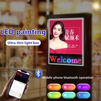 A1 A2 A3 A4 Caja de luz LED Letrero Marco de póster iluminado para exhibición de club nocturno Menú de restaurante Publicidad Forma rectangular