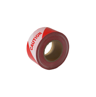 Logo personnalisé PE ruban d'avertissement de danger barrière de sécurité non adhésive en couleur rouge et blanc avec impression de logo personnalisé