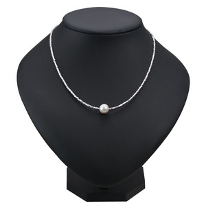 Collar de Perlas de Agua Dulce, Diseño de Clavícula, Simple, Dulce y Moderno, Joyería de Plata 925 al por Mayor - Product Image 5