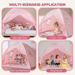 Castillo de Princesa Rosa, Tienda de Juegos Interior para Niños con Luces de Estrellas y Juguete Suave - Unisex - Product Image 3