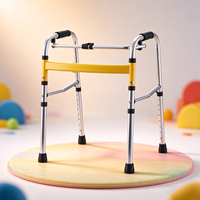 Cadre de marche pliable en aluminium pour enfants, déambulateur de rééducation des membres inférieurs pour enfants, aide à la mobilité pour la maison et les centres de thérapie