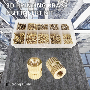 Kit de tuercas moleteadas de latón M2, M2.5, M3, M4, M5, M6, M8, M10 para incrustación por fusión en caliente, tuercas de cobre para impresión 3D - Product Image 3