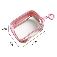 Sac à poupée transparent en PVC, style Ins, imprimé sérigraphié, forme personnalisable, en stock, sac de rangement pour jouets et maquillage, portefeuille