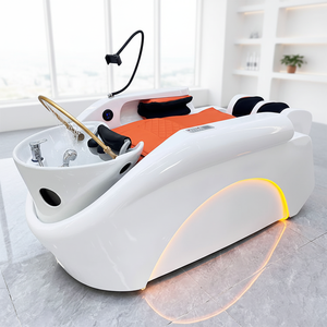 Lavacabezas automático con masaje de spa, relajación, circulación de agua, calentador, bomba y lavabo - Product Image 1