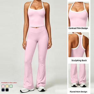 Top Deportivo <span class=keywords><strong>de</strong></span> Tirantes Finos para Mujer <span class=keywords><strong>de</strong></span> Secado Rápido OEM ODM con Pantalones Acampanados, <span class=keywords><strong>Ropa</strong></span> <span class=keywords><strong>de</strong></span> Yoga y Gimnasio Suave al <span class=keywords><strong>por</strong></span> <span class=keywords><strong>Mayor</strong></span>, <span class=keywords><strong>Ropa</strong></span> Deportiva <span class=keywords><strong>de</strong></span> Alta Gama para <span class=keywords><strong>Dama</strong></span> - Product Image 2