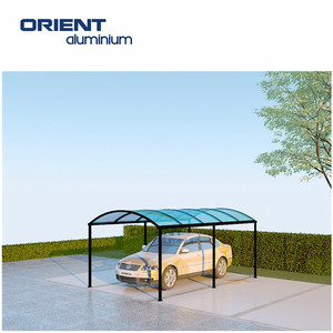 Cochera de aluminio de techo arqueado <span class=keywords><strong>para</strong></span> un solo coche, cubierta curvada <span class=keywords><strong>para</strong></span> porche - Product Image 2