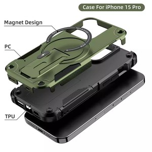 เคสโทรศัพท์กันกระแทกพร้อมขาตั้งแบบซ่อน สำหรับ iPhone 17 Pro Max, ใช้ได้กับ iPhone 16/14  ฝาครอบป้องกันแบบเต็มตัว - Product Image 4