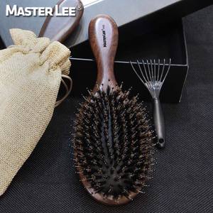 Brosse à cheveux Pinceau démêlant en bambou Pinceau démêlant et brillant Brosses Masterlee Brand Poils Offre Spéciale Nylon Logo personnalisé - Product Image 4