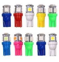 Bombillas LED T10 W5W para Interior de Coche, Luces de Techo, Lectura, Puerta, Maletero, 12V 5050-5SMD 7000K Blanco Rojo Amarillo Azul Rosa Verde