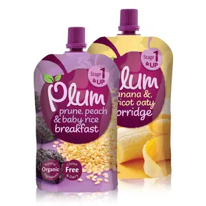 Saco de bico para suco ou purê de frutas ou gelatina, 180-200 ml, bolsa stand up com bico