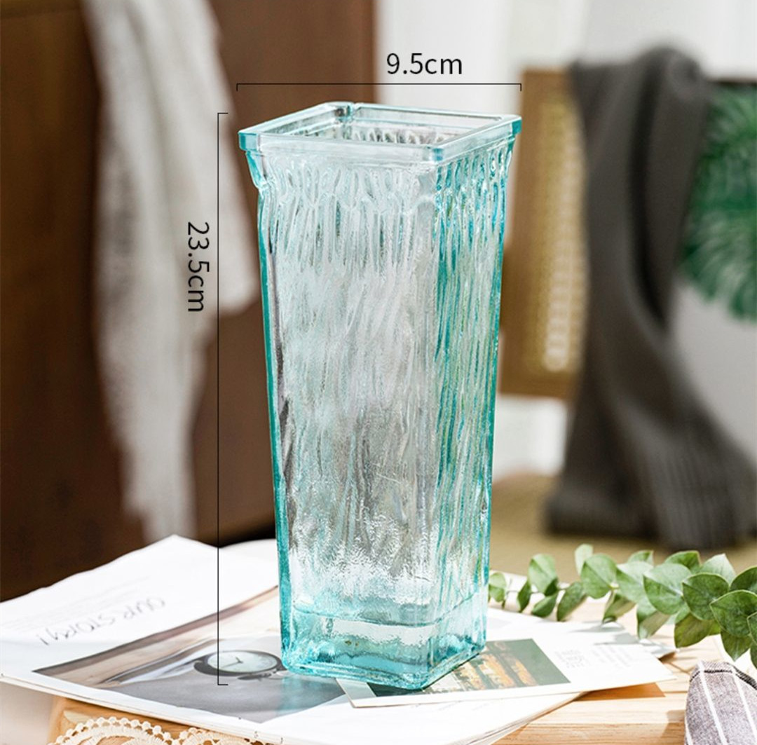 Factory Produced Wholesale Home Decor Glacier Glass Flower Vase
