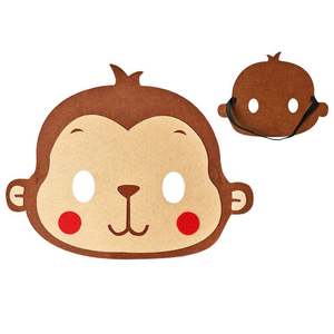 Zoo serie Party animale Non tessuto maschera per bambini cartone animato cartone animato maschera per gli occhi ragazzo ragazze maiale scimmia tigre mucca maschera - Product Image 1