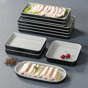 Imitation Porcelain Rectangle <b>Plate</b> 30x20cm For Hot Pot Restaurant <b>Side</b> Dish Melamine Tableware - Product Image 3