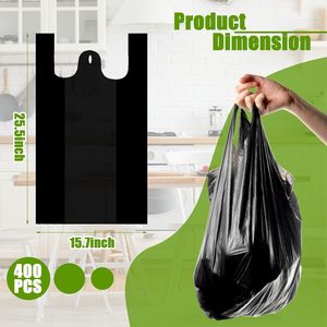 ถุงขยะแบบเสื้อยืดพลาสติกหนาพิเศษสำหรับซุปเปอร์มาร์เก็ตและใช้ในบ้าน - Product Image 5