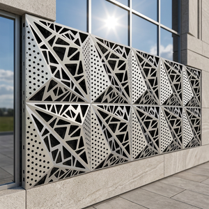 Revêtement extérieur de bâtiment, taille personnalisée, panneau mural en aluminium moderne - Product Image 1