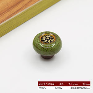 <b>Small</b> Handle for Wardrobe <b>Door</b> Drawer Handle Retro <b>Cabinet</b> <b>with</b> Leopard Print Lustrous Color Round Single-Hole Handle - Product Image 5