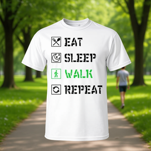 Eat Sleep Walk Repeat Walker Walking Exercise T-shirt haut de gamme - Product Image 3