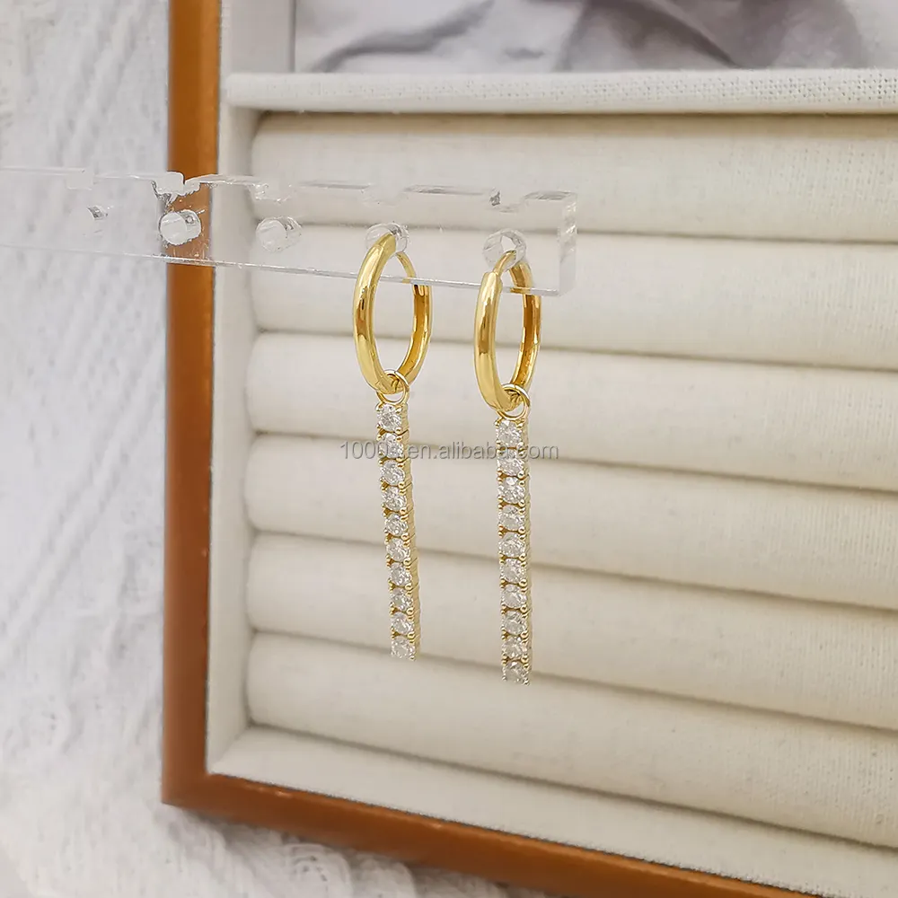 Neuzugänge DIY handgefertigte 14K-Massivgold-Scharms zubehör Funde Schmuck mit Moissanit angepasstes 9K-18K-Gold