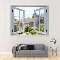 Precio más bajo Filipinas Hoja insonorizada Diseños de grabado Pvc Marco de doble acristalamiento Imagen Oficina Ventana de vidrio Abatible de aluminio