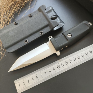 Couteau de survie tactique ER en acier inoxydable de haute qualité, manche en caoutchouc, lame à pointe tombante, étui, chasse, bricolage, personnalisable, OEM 1 - Product Image 6