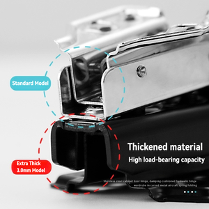 ठोस काले अतिरिक्त मोटी 3.0 स्टेनलेस स्टील नरम बंद हाइड्रोलिक डैम्पिंग बेडरूम कैबिनेट दरवाजा बफर हिंज थोक - Product Image 4
