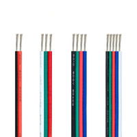 2pin 3pin 4pin 5pin سلك كهربائي 22 AWG LED موصل الشريط كابل ل 5050 RGB RGBW RGBWW WS2812 CCT الصمام وحدات