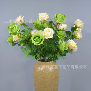 Flor artificial de tallo único con perlas simuladas de Dongchen Crafts para decoración del hogar y bodas - Product Image 3