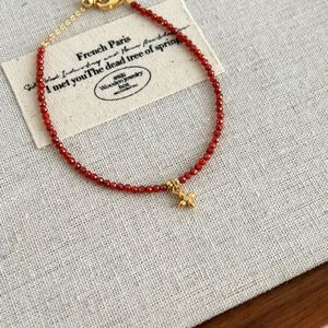 Dylam Unique Customized 925 Sterling Silver 5A Cubic Zirconia Tail Pendant <b>Red</b> Crystal Bead Chain <b>Bracelets</b> for Daily Wear - Product Image 6