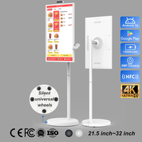 90 °   Monitor Portátil Inteligente Giratorio de 32 Pulgadas, Pantalla Táctil 4K, Android 14, Pantalla Móvil Inalámbrica para Transmisión en Vivo de TikTok y YouTube