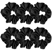 Élastique à cheveux pour femme en soie de mûrier 100% pure 6A, avec logo brodé personnalisé, haute élasticité, naturel, 4 cm, en gros