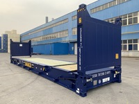 Conteneur de fret industriel de fabrication soignée, conteneur à plateforme pliable de 40 pieds HC pour charges lourdes