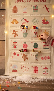 Personalised Canvas <strong>Advent</strong> <strong>Calendar</strong> <strong>Sweet</strong> Design 24 Pockets Christmas <strong>Calendar</strong> Home Wall Hanging Xmas Decor - Product Image 3